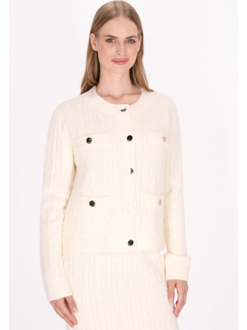 DreiMaster Klassik Damen Cardigan in Wollweiss