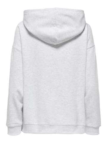 ONLY Kapuzenpullover in Light Grey Melange