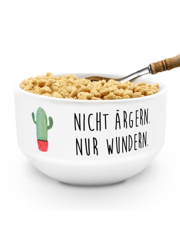 Mr. & Mrs. Panda Obstschale Kaktus Wut mit Spruch in Weiß