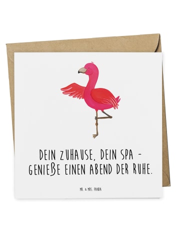 Mr. & Mrs. Panda Gutschein Wellnessabend Zuhause mit Spruch in Weiß