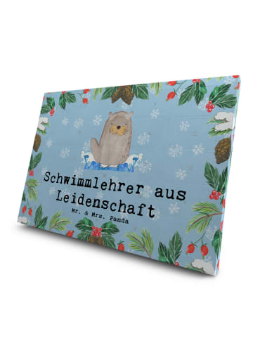 Mr. & Mrs. Panda Tee Adventskalender Schwimmlehrer Leidenschaft ... in Eisblau