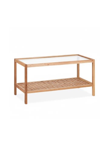 relaxdays Beistelltisch in Natur - (B)80 x (H)40 x (T)40 cm