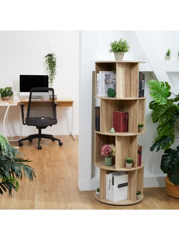 relaxdays Bücherregal in Natur - (H)137 x Ø 50 cm