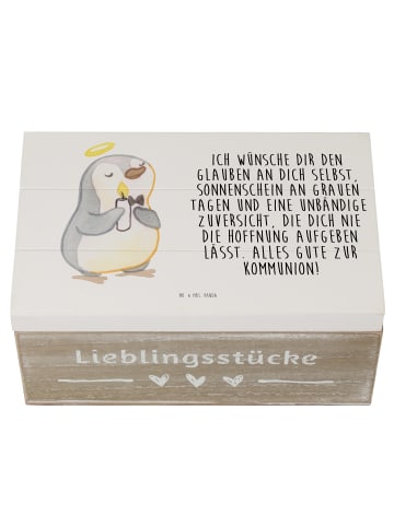 Mr. & Mrs. Panda Aufbewahrungsbox Pinguin Kommunion mit Spruch in Weiß
