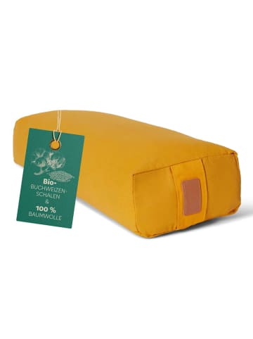 DoYourFitness Yoga-Bolster Paravati gefüllt Buchweizen gelb eckig gelb