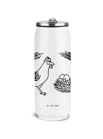 Mr. & Mrs. Panda sport trinkflasche Huhn Stolz ohne Spruch in Weiß