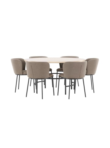 ebuy24 Essgruppe Copenhagen Whitewash 140 x 140 cm