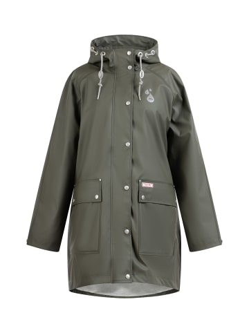 myMo Damen Oversized Regenmantel in Oliv