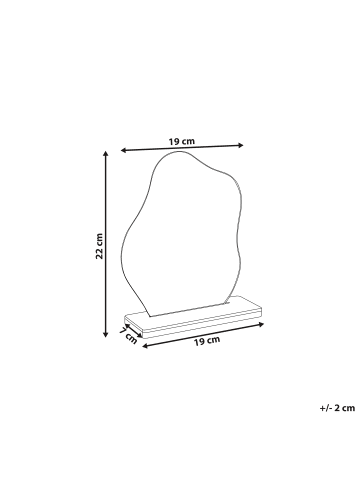 Beliani Dekospiegel LOZERE in Braun - (W) 19 x (H) 22 x (L) 7 cm