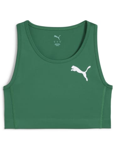 Puma Sportshirt "W CROSS THE LINE CROP Top 3.0" in Grün