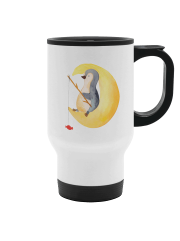 Mr. & Mrs. Panda Kaffeebecher To Go Pinguin Mond ohne Spruch in Weiß