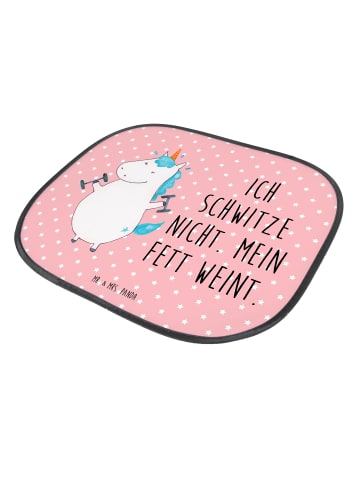 Mr. & Mrs. Panda sonnenschutz Einhorn Fitness mit Spruch in Rot Pastell