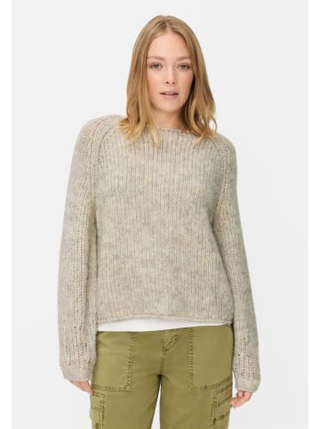 Camel Active Strickpullover mit Rundhalsausschnitt in Hellgrau
