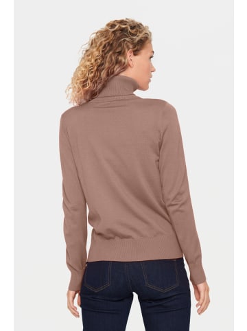 SAINT TROPEZ Rollkragen J2046, Classic fit in Antler Melange