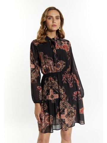 faina Kleid Mit Barockprint in Schwarz Orange Mehrfarbig