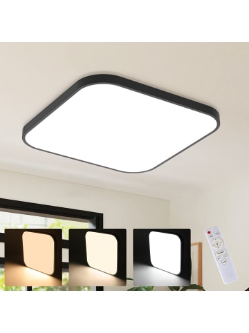 ZMH Deckenleuchte in Schwarz ecikg Dimmbar Ø27cm