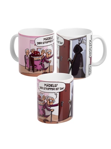 Michael Holtschulte Tot aber lustig Tasse Der Stripper ist da! Michael Holtschulte 320 ml in weiß