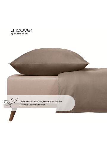 UNCOVER BY SCHIESSER Edeljersey-Spannbettlaken New Jersey in Taupe