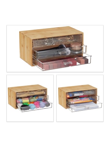 relaxdays Kosmetik Organizer in Natur