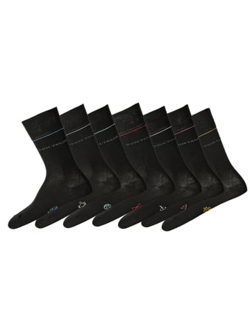 Tom Tailor Socken 7er Pack in Schwarz