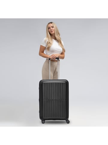 Pactastic Collection 01 4 Rollen Trolley M 67 cm mit Dehnfalte in black-metallic