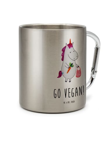 Mr. & Mrs. Panda Tasse Einhorn Vegan mit Spruch in Silber
