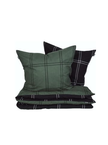 Schiesser Feinbiber-Bettwäscheset Ellis in Dunkelgrün