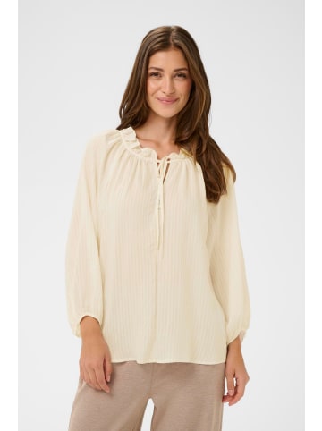 Cream Langarm-Bluse CROma Loose fit in Whisper White
