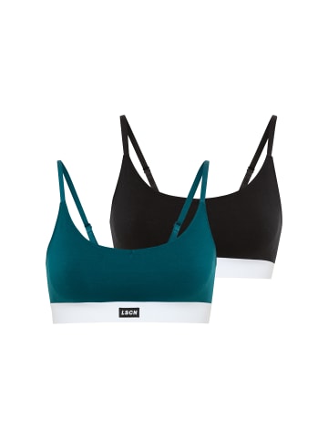 LSCN BY LASCANA Bustier in petrol, schwarz