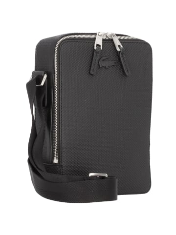 Lacoste Chantaco Umhängetasche Leder 17 cm in noir