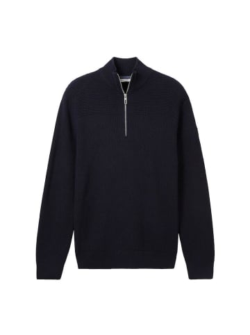 Tom Tailor Pullover in knitted navy melange