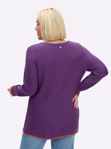 sheego Pullover in lila-orange
