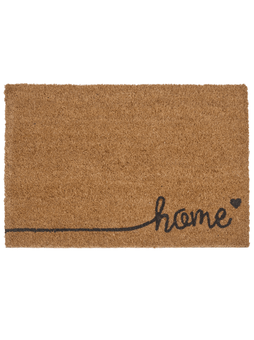 Beliani Fußmatte LEDIANAIA in Naturfarben/Schwarz - (W) 40 x (L) 60 cm