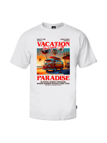 OLDSKULL T-Shirt Wrldvibe Travel in White