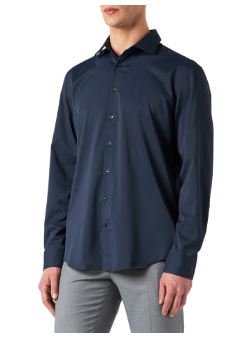 Seidensticker Langarm Business Hemd für Herren in dunkel-blau