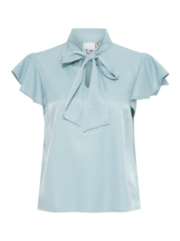 ICHI Kurzarm-Bluse IXSTINEA Regular fit in Aqua Gray