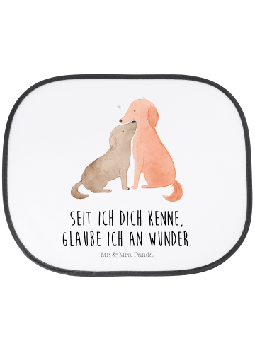Mr. & Mrs. Panda Sonnenschutz Auto Hunde Liebe mit Spruch in Weiß