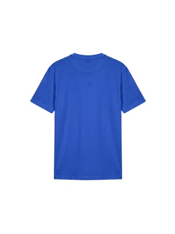Blau Baumwolle Herren T-Shirt