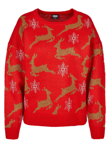 Urban Classics Urban Classics Gestrickter Rundhalsausschnitt in red/gold