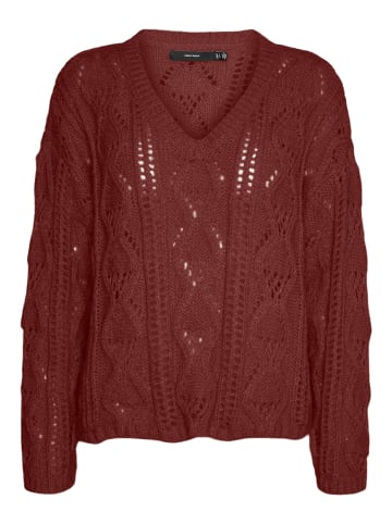 Vero Moda Strickpullover in Fired Brick