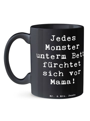 Mr. & Mrs. Panda Teetasse Spruch Mama Mut mit Spruch in Schwarz
