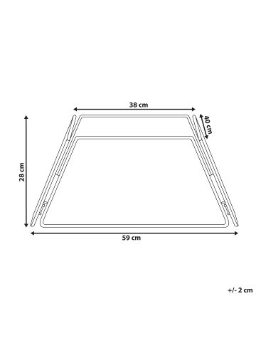 Beliani Weihnachtsbaumkragen MISTEL in Naturfarben - (W) 59 x (H) 28 x (L) 59 cm