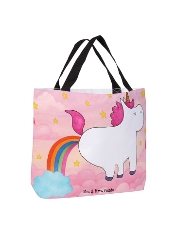 Mr. & Mrs. Panda Tasche Einhorn Pupsen Design ohne Spruch in Weiß