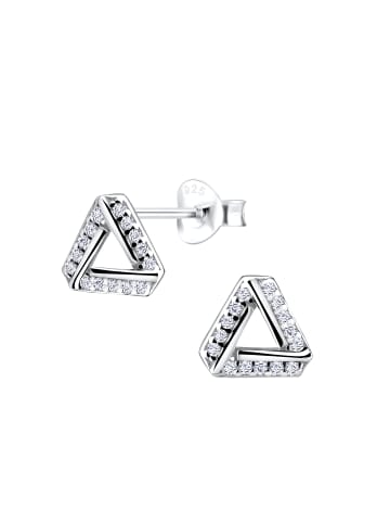 Alexander York OHRSTECKER TRIANGLE mit Zirkonia in 925 Sterling Silber, 2-tlg.