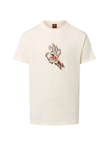 Santa Cruz T-Shirt Burnt Bone Hand in vanille