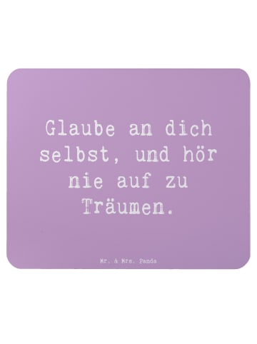 Mr. & Mrs. Panda Mouse Pad Spruch Glaube an sich selbst mit Spruch in Lavendeltraum