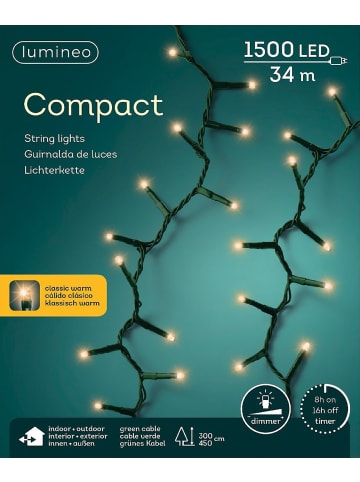 LUMINEO Lichterkette Compact 1500 LED 34 m in klassisch warm