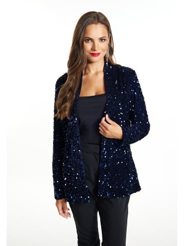 faina Damen Blazer Mit Pailletten in Marine