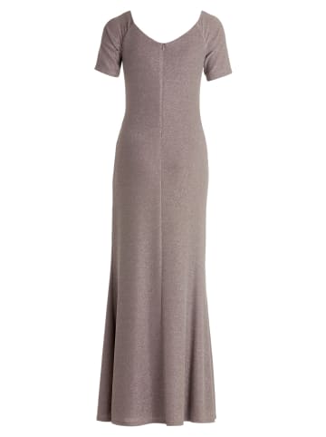 Vera Mont Abendkleid im Glitzer-Look in Taupe/Silver