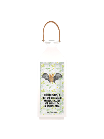 Mr. & Mrs. Panda Laterne Fledermaus Flügel mit Spruch in Transparent
